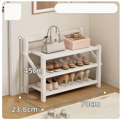 Hot selling simple dust-proof shoe cabinet (Yuebai classic model 3 layers 70*23.8*45CM)
