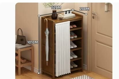 Hot selling fashion dustproof shoe cabinet (moon white dustproof curtain 6 layers 52*28*101CM)