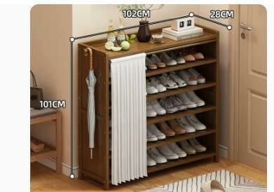 Hot selling fashion dustproof shoe cabinet (moon white dustproof curtain 6 layers 102*28*101CM)