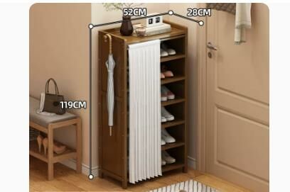 Hot selling fashion dustproof shoe cabinet (moon white dustproof curtain 7 layers 52*28*119CM)