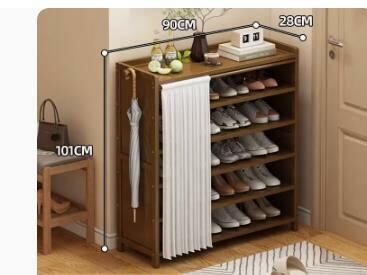 Hot selling fashion dustproof shoe cabinet (moon white dustproof curtain 6 layers 90*28*101CM)