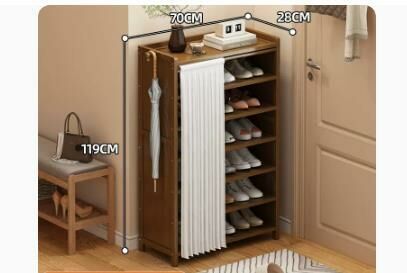 Hot selling fashion dustproof shoe cabinet (moon white dustproof curtain 7 layers 70*28*119CM)