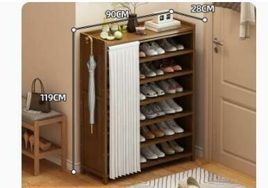 Hot selling fashion dustproof shoe cabinet (moon white dustproof curtain 7 layers 90*28*119CM)