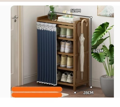 Hot selling fashion dustproof shoe cabinet (dark blue dustproof curtain 5 layers 52*28*82CM)