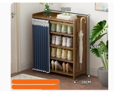Hot selling fashion dustproof shoe cabinet (dark blue dustproof curtain 5 layers 70*28*82CM)