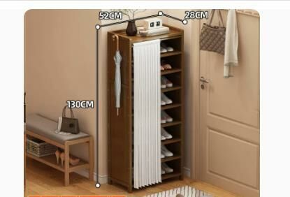 Hot selling fashion dustproof shoe cabinet (moon white dustproof curtain 9 layers 52*28*130CM)