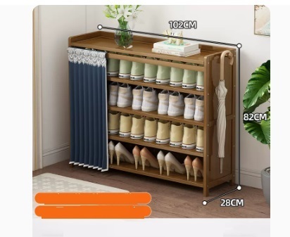 Hot selling fashion dustproof shoe cabinet (dark blue dustproof curtain 5 layers 102*28*82CM)
