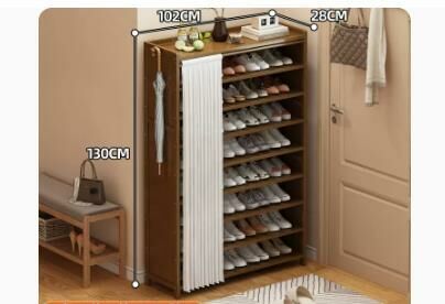 Hot selling fashion dustproof shoe cabinet (moon white dustproof curtain 9 layers 102*28*130CM)