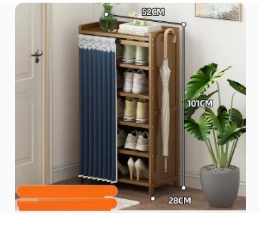Hot selling fashion dustproof shoe cabinet (dark blue dustproof curtain 6 layers 52*28*101CM)