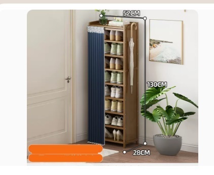 Hot selling fashion dustproof shoe cabinet (dark blue dustproof curtain 9 layers 52*28*130CM)