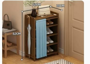 Hot selling fashionable dust-proof shoe cabinet (Quiet yarn dust-proof curtain 5 layers 52*28*82CM)