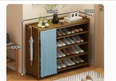 Hot selling fashionable dust-proof shoe cabinet (Quiet yarn dust-proof curtain 5 layers 102*28*82CM)