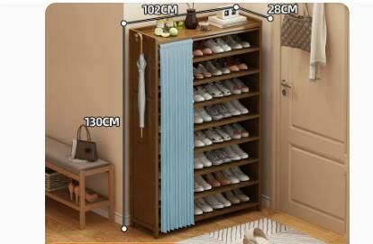 Hot selling fashionable dustproof shoe cabinet (Quiet yarn dustproof curtain 9 layers 102*28*130CM)