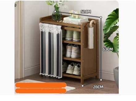 Hot selling fashion dustproof shoe cabinet (striped dustproof curtain 4 layers 52*28*63CM)