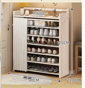 Hot selling casual simple dustproof shoe cabinet (seven layers white 90*23.8*105CM)
