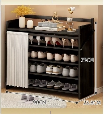 Hot selling casual simple dustproof shoe cabinet (five layers black 90*23.8*75CM)