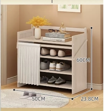 Hot selling casual simple dustproof shoe cabinet (four layers white 50*23.8*60CM)