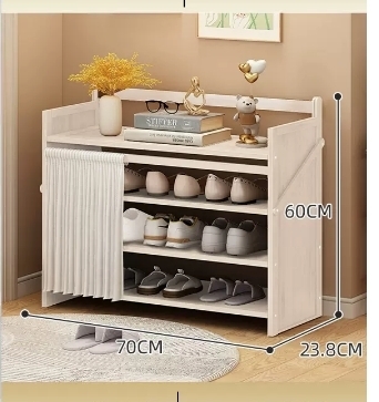 Hot selling casual simple dustproof shoe cabinet (four layers white 70*23.8*60CM)