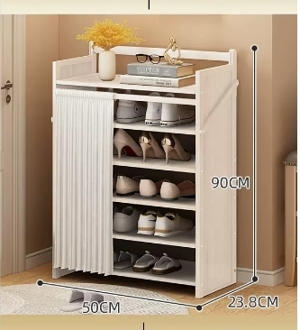 Hot selling casual simple dustproof shoe cabinet (six layers white 50*23.8*90CM)