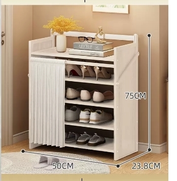 Hot selling casual simple dustproof shoe cabinet (five layers white 50*23.8*75CM)