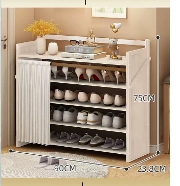 Hot selling casual simple dustproof shoe cabinet (five layers white 90*23.8*75CM)