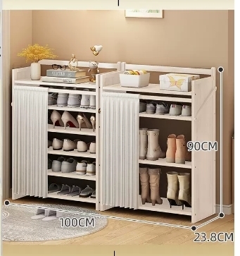 Hot selling casual simple dust-proof shoe cabinet (six-layer white combination model 100*23.8*90CM)