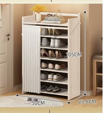 Hot selling casual simple dustproof shoe cabinet (seven layers white 50*23.8*105CM)