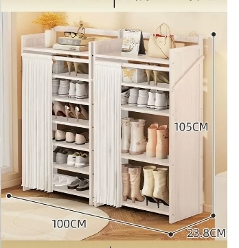Hot selling casual simple dust-proof shoe cabinet (seven-layer white combination model 100*23.8*105CM)