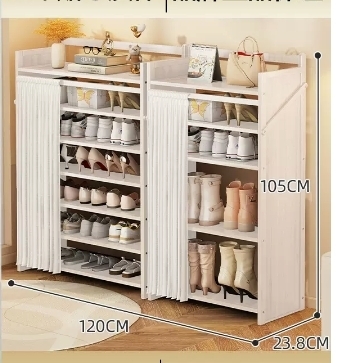 Hot selling casual simple dust-proof shoe cabinet (seven-layer white combination model 120*23.8*105CM)