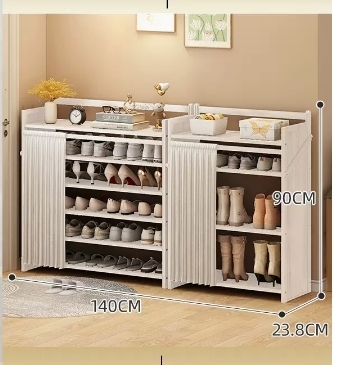 Hot selling casual simple dust-proof shoe cabinet (six-layer white combination model 140*23.8*90CM)