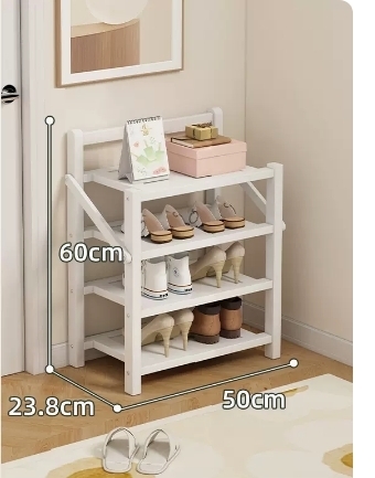 Hot selling folding storage shoe cabinet (moonlight white, four layers, 50*23.8*60CM)