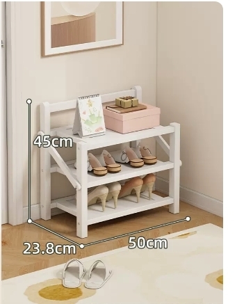 Hot selling folding storage shoe cabinet (moonlight white, three layers, 50*23.8*45CM)