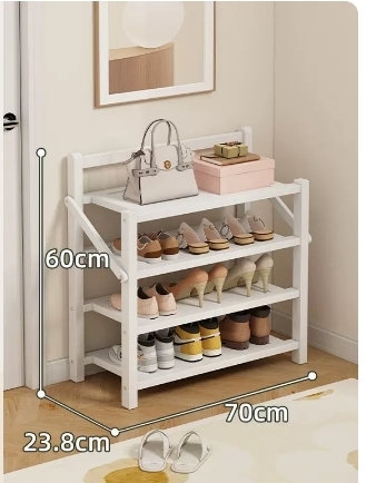 Hot selling folding storage shoe cabinet (moonlight white, four layers, 70*23.8*60CM)