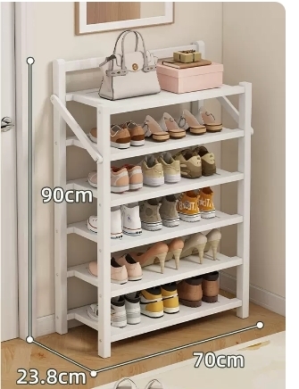 Hot selling folding storage shoe cabinet (moonlight white, six layers, 70*23.8*90CM)