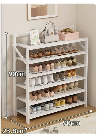 Hot selling folding storage shoe cabinet (moonlight white, six layers, 90*23.8*90CM)