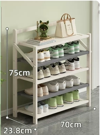 Hot selling folding storage shoe cabinet (cream gray, five layers, 70*23.8*75CM)