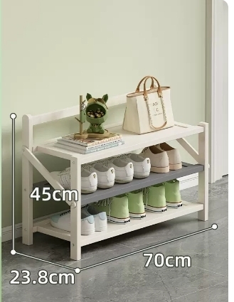 Hot selling folding storage shoe cabinet (cream gray, three layers, 70*23.8*45CM)