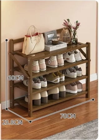Hot Selling Folding Storage Shoe Cabinet (Camellia, Four Layers, 70*23.8*60CM)