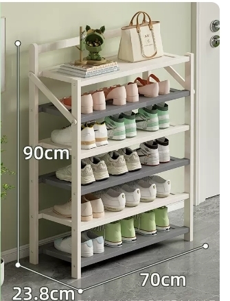 Hot selling folding storage shoe cabinet (cream gray, six layers, 70*23.8*90CM)