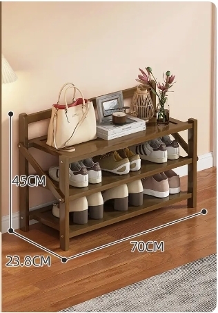 Hot Selling Folding Storage Shoe Cabinet (Camellia, Three Layers, 70*23.8*45CM)