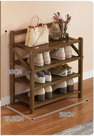 Hot Selling Folding Storage Shoe Cabinet (Camellia, Four Layers, 50*23.8*60CM)