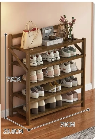 Hot Selling Folding Storage Shoe Cabinet (Camellia, Five Layers, 70*23.8*75CM)