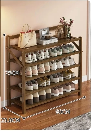 Hot Selling Folding Storage Shoe Cabinet (Camellia, Five Layers, 90*23.8*75CM)
