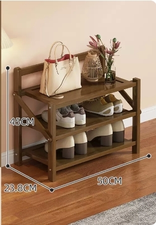 Hot Selling Folding Storage Shoe Cabinet (Camellia, Three Layers, 50*23.8*45CM)