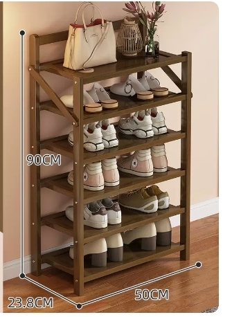 Hot Selling Folding Storage Shoe Cabinet (Camellia, Six Layers, 50*23.8*90CM)