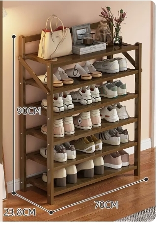 Hot Selling Folding Storage Shoe Cabinet (Camellia, Six Layers, 70*23.8*90CM)