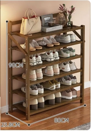 Hot Selling Folding Storage Shoe Cabinet (Camellia, Six Layers, 80*23.8*90CM)