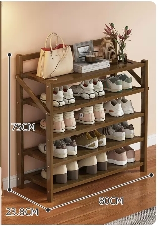 Hot Selling Folding Storage Shoe Cabinet (Camellia, Five Layers, 80*23.8*75CM)