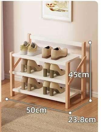 Hot selling folding storage shoe cabinet (afterglow pink, three layers, 50*23.8*45CM)
