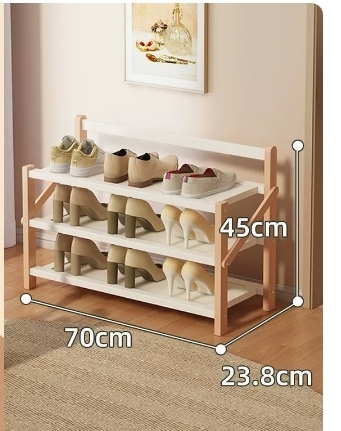 Hot selling folding storage shoe cabinet (afterglow pink, three layers, 70*23.8*45CM)